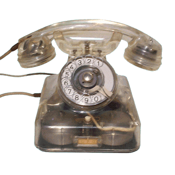 W48 plexi von DFG transparentes Ausstellungstelefon