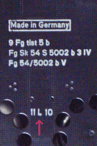 Siemens W48 Grundplatte mit Beschrieftung